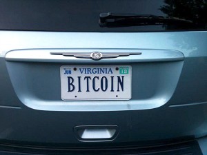 image de Coche de Virginia (USA) con matricula "BITCOIN"